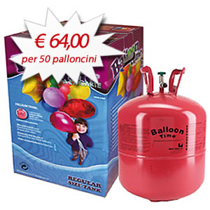 Bombola Elio - Bombola gas elio usa e getta per 50 palloncini
